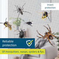 Fenêtre magnétique personnalisable, sûre, solide, imperméable, durable, légère, anti-moustiques, anti-insectes, en polyester, pour la maison, lutte antiparasitaire