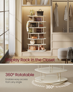 <span class=keywords><strong>VASAGLE</strong></span> Étagère à chaussures rotative à 7 niveaux, organisateur de placard, support d'affichage autoportant, tour rotative à 360 degrés - Product Image 6