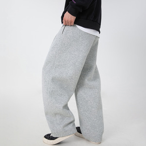 Pantalon de survêtement OEM pour homme, printemps-automne, épais, infroissable, avec logo personnalisé, coupe droite, jambe large, style américain, décontracté, pour l'Europe - Product Image 3