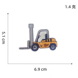 New Iron on Embroidery Shop Truck Excavator Forklift Crane Patch for Kids Clothes Backpack Decoration - Product Image 4