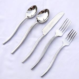 <b>Stainless</b> <b>Steel</b> <b>Table</b> <b>top</b> Set with Waved Design Handle royal design dining <b>table</b> sets Silver Mirror Polished cutlery sets - Product Image 6