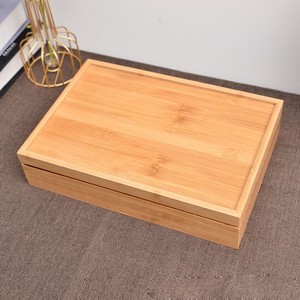 Organisateur de bijoux de bureau en bambou, boîte de rangement à 6 compartiments, style minimaliste pour cosmétiques, rouges à lèvres et accessoires - Product Image 3