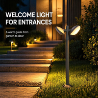 Lampe de balise LED pour pelouse et allée, blanc chaud, AC85-260V, 20W, IP65, réglable, en aluminium, forme en T, à poser au sol
