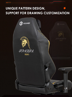 Fauteuil de Gaming Exécutif Pivotant et Inclinable en Cuir PU 4D au Design Unique, Grande Taille, avec Appuie-tête Magnétique et Fonction Pivotante
