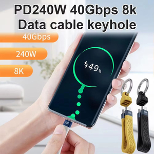 Cavo USB Corto da 240W PD per Ricarica Rapida e Trasferimento Dati ad Alta Velocità 40GB, Cavo Type-C con Schermatura in Lamina per MacBook, Android e Fotocamera - Product Image 3