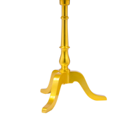 Table d'appoint haut de gamme Citrine avec finition feuille d'argent, colonne torsadée et pieds trépieds pour salon