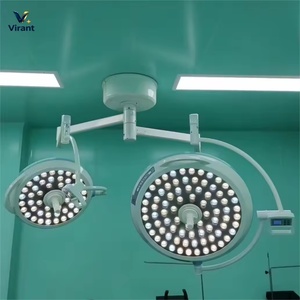 Lampe chirurgicale LED à double dôme sans ombre, équipement d'éclairage professionnel pour interventions en clinique, examen vétérinaire et chirurgie - Product Image 1
