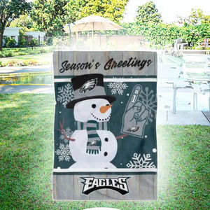 Venta al por mayor personalizado impreso <span class=keywords><strong>Philadelphia</strong></span> <span class=keywords><strong>Eagles</strong></span> Festival jardín bandera técnicas digitales personalizado patio banderas - Product Image 3