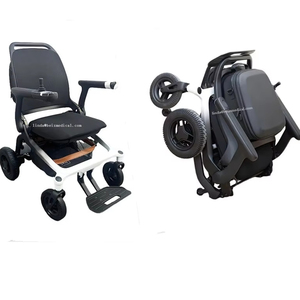 Silla de ruedas eléctrica con marco de fibra de carbono ligero plegable de 15,9 kg, mochila trasera extraíble no instalada, portátil en - Product Image 1