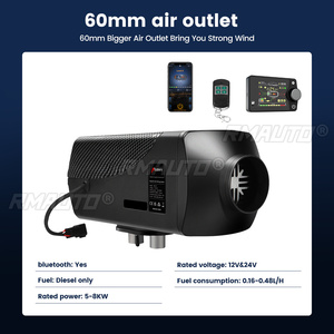 Chauffage de voiture Hcalory 12V et 24V, chauffage au diesel, 5-8KW, chauffage autonome, grand écran LCD, interrupteur à bouton pour SUV, camping-car, entrepôt - Product Image 3