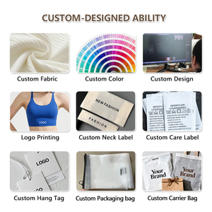 Canotte <span class=keywords><strong>in</strong></span> pizzo da donna con scollo a V e doppia spallina, morbide, a costine, con finiture <span class=keywords><strong>in</strong></span> pizzo - Product Image 6