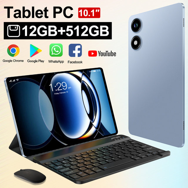 Tablet PC Smart Tablet 2026 5G 12GB 512GB 10.1 Inch HD 32MP 10 Core Long Standby