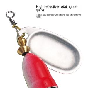 Leurre de pêche Spinnerbait en métal dur avec hameçon triple pour la pêche au bar, à la truite, au saumon en eau douce et en eau salée, équipement de pêche Spinner Bait - Product Image 3
