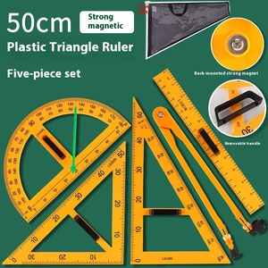 Juego de Triángulos Magnéticos de Plástico de 50 cm para Profesor, Juego de Regla, Compás y Transportador Plegable de 30 cm para Enseñanza - Product Image 6