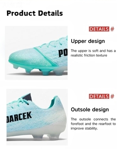 Chaussures de football en gazon synthétique personnalisées OEM professionnelles, pas chères, fabriquées en Chine, pour l'entraînement, le futsal, le football en plein air, toutes saisons, pour hommes - Product Image 4