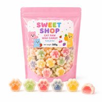 Bonbons gélifiés aux fruits chinois en bouteille de cire, décorés et emballés en sachet, confiserie dure fruitée et sucrée pour la décoration