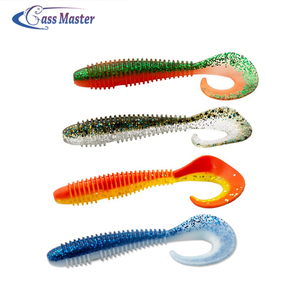 Basse master 5 pièces/sac pêche douce leurre 7.5cm 3g jigging ver peu leurre en plastique souple pvc artificiel wobbler - Product Image 6
