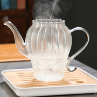 Théière en verre doré de 700 ml avec couvercle et infuseur dorés pour thé en vrac, thé fleuri, thé de l'après-midi – Articles de thé en stock