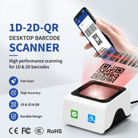 Escáner de Código de Barras de Escritorio JR P5, Alta Velocidad, Lector de Códigos QR 1D y 2D, Manos Libres, Plataforma de Presentación USB, CE, ROHS, FCC