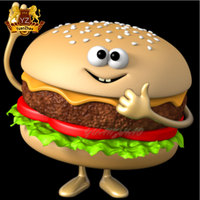 Restaurant Décoration intérieure extérieure Personnalité personnalisée Burger Grand accessoires de hamburger en résine de fibre de verre Grande statue de hamburger