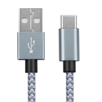 Kabel Data Pengisian Cepat 3A dengan Konduktor Tembaga Murni Berlapis Nilon dan Aluminium Alloy Tipe-C, Desain Khusus, untuk Penggunaan Antar Negara