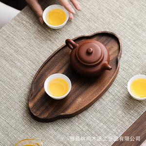 Bandeja de té de madera de nogal para uso doméstico, accesorio para juego de té, tapete aislante del calor, tapete para estufa - Product Image 4