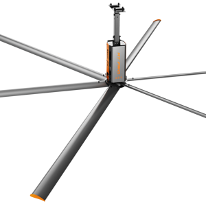 RTFANS, fabricant leader, ventilateur de plafond de 7,3 m/24 pieds, 1,5 kW, 6 pales, pour le refroidissement des usines - Product Image 1