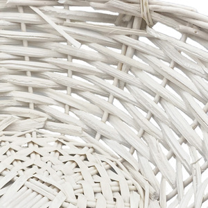 Cestas de Mimbre Blancas de 47x38x39 cm y 54x47x44 cm, Tejidas con Asa para Almacenamiento o Exhibición - Product Image 3