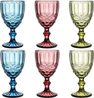 Verres à vin créatifs classiques Kaly's pour fêtes de mariage, 240/300 ml, gobelet en cristal, verre épais durable, multicolores, personnalisables