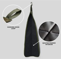 Étui de chasse en polyester résistant à l'eau, sangle d'épaule rembourrée amovible, fermeture à glissière, grande capacité, durable pour une utilisation en extérieur