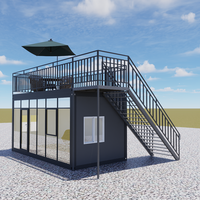 Rumah Desain Farmhouse Panel Sandwich Modular Kontainer Lipat 40ft dengan Garansi 1 Tahun untuk Penggunaan Kantor di Lokasi Konstruksi dan Gudang