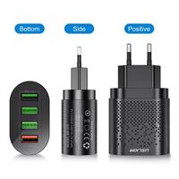 Vente chaude 48W Puissant 4-USB Chargeur Mural Adaptateur Charge Rapide QC3.0 pour Smartphones Tablettes Ignifuge PC 45W Sortie Smart PD