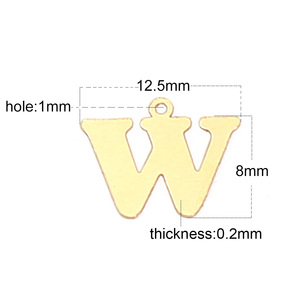 Colgante de letras con personalidad para mujer, abalorio de oro, enviado para Amiga, beadsnice ID, 39897, 39898, 39899, 39900, 39901 - Product Image 6