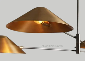 Lustre moderne en laiton de haute qualité, style mid-century, pour salle à manger, chambre et salon - Product Image 4