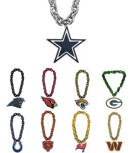 Collar de Cadena de Espuma <span class=keywords><strong>EVA</strong></span> con Diseño 3D para Fanáticos del Fútbol, Béisbol y Baloncesto, con Diferentes Colores para Equipos - Product Image 1