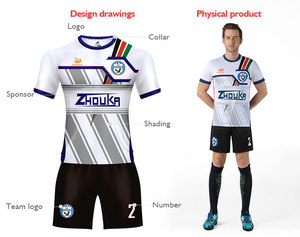 Wholesale high quality best sportswear fabric soccer jersey football uniform - Product Image 1