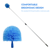 Cepillos Telescópicos para Telarañas, Plumero de Mango Largo, Escoba para Techo con Mango Ajustable, Escoba para Limpiar el Techo