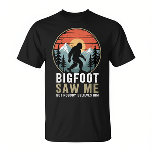 T-shirt Bigfoot Saw Me con design Sasquatch, taglia unisex per adulti - Product Image 2