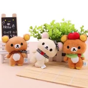 Oso de peluche <span class=keywords><strong>Kawaii</strong></span> de 10 cm, súper suave, bordado, con diseño de llavero y colgante, accesorio. - Product Image 2