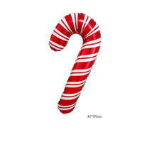 Ballon en aluminium Candy Cane de 33 pouces, rayé rouge et blanc, en Mylar gonflable, pour décorations de Noël et de fêtes, saveur menthe douce