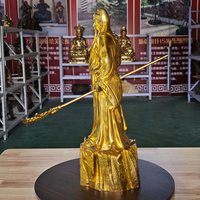 Statue de Guan Gong grandeur nature en laiton avec épée Guandao pour la décoration de temple, maison, entreprise, Feng Shui, tailles personnalisées