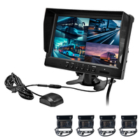 9 pouces CMSV6 1080P 4CH caméra de voiture à écran partagé 720P caméra de recul 1080P 4G WIFI GPS H.264 écran partagé DVR pour camions