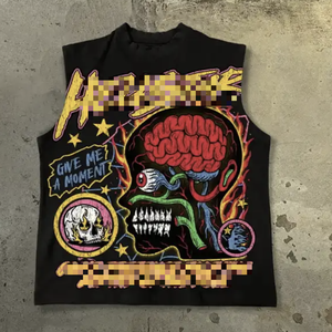 ชุดเซ็ตเสื้อและกางเกงขาสั้นผ้าฝ้ายพิมพ์ลายสำหรับผู้หญิง Peeqi Summer สไตล์ Y2k ชุดลำลองสตรีทแวร์สองชิ้น - Product Image 6