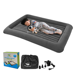 Giường ngủ du lịch bơm hơi cho trẻ em, bộ nệm hơi phủ nhung, giường ngủ di động, nệm hơi có bơm điện - Product Image 1