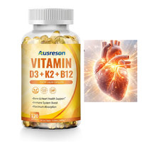 Capsules de Vitamine D3 K2 en Gélules Molles Marque Blanche pour Femmes 250mcg – Soutien Osseux, Cardiaque et Immunitaire – Complément Alimentaire Vitamine D3 K2 B12 en Gélules Molles