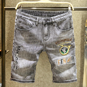 Nouvelle mode hommes déchiré court Jeans marque vêtements Bermudes été 100% coton Shorts Denim Shorts usine en gros personnalisation - Product Image 6