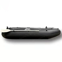 Bateau de pêche gonflable noir de 335cm de prix usine avec support de moteur électrique facile à installer