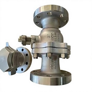 Válvula de Bola Americana Estándar de Acero Inoxidable con Sello Suave y Brida Alta Q41F-64P 304 316L DN50-DN100, Estructura de Dos Piezas - Product Image 1