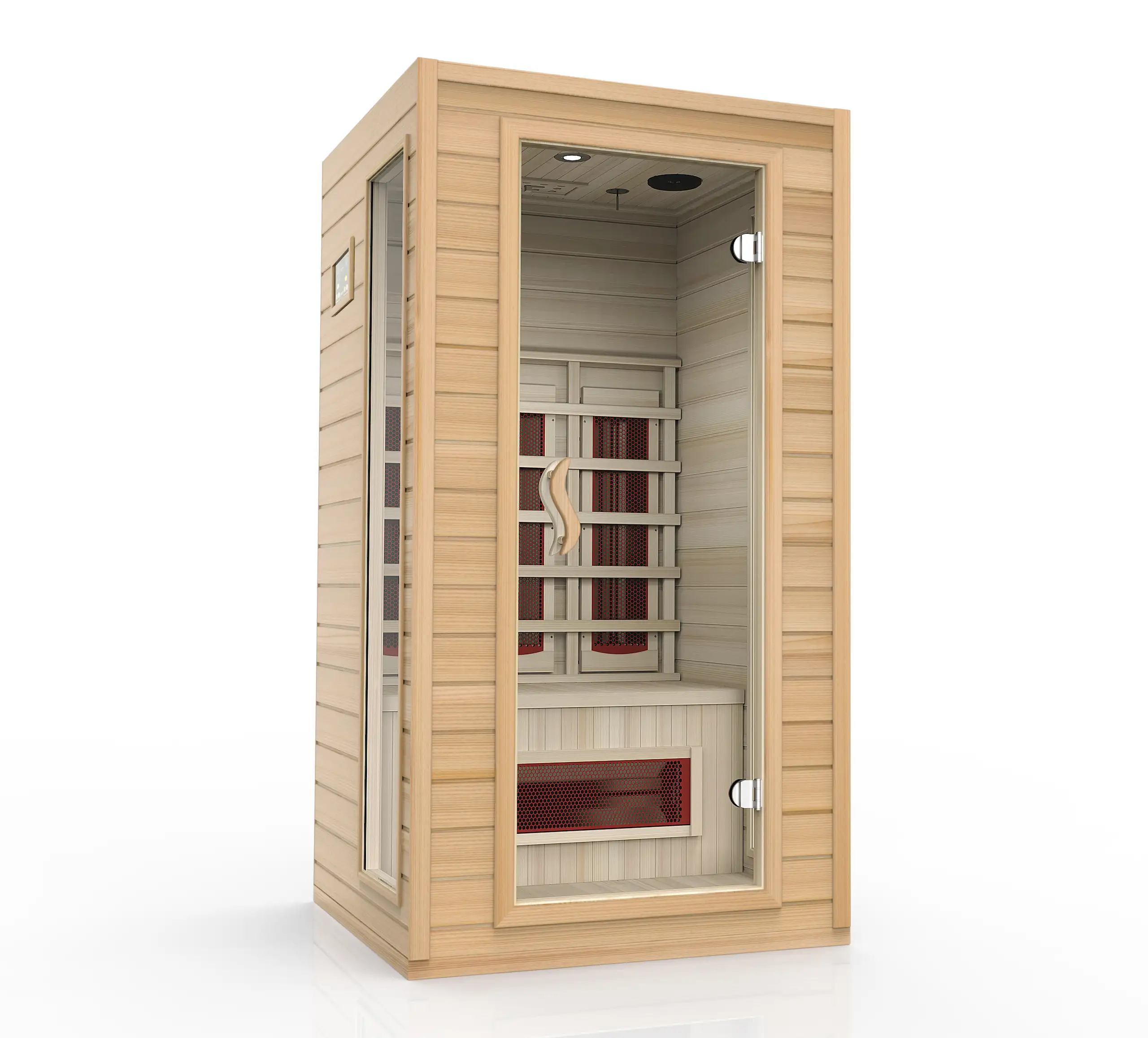 Hemlock holz sauna zimmer doppel Saunaking Infrarot Sauna dampf kabine