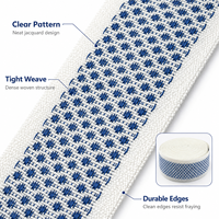Sangle en tissu jacquard en polyester ignifuge de qualité supérieure, robuste, pour sacs, vêtements et artisanat